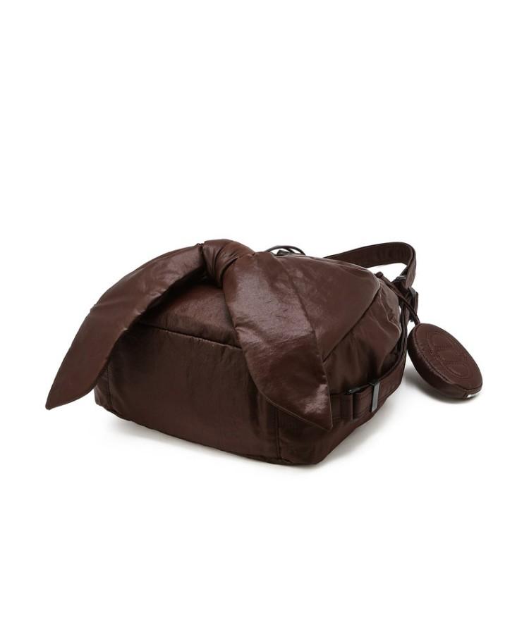 Athe Vanessabruno [Ruban] Brown Dupeskin Ribbon Backpack And Shoulder Bag S Aaba6E917W2