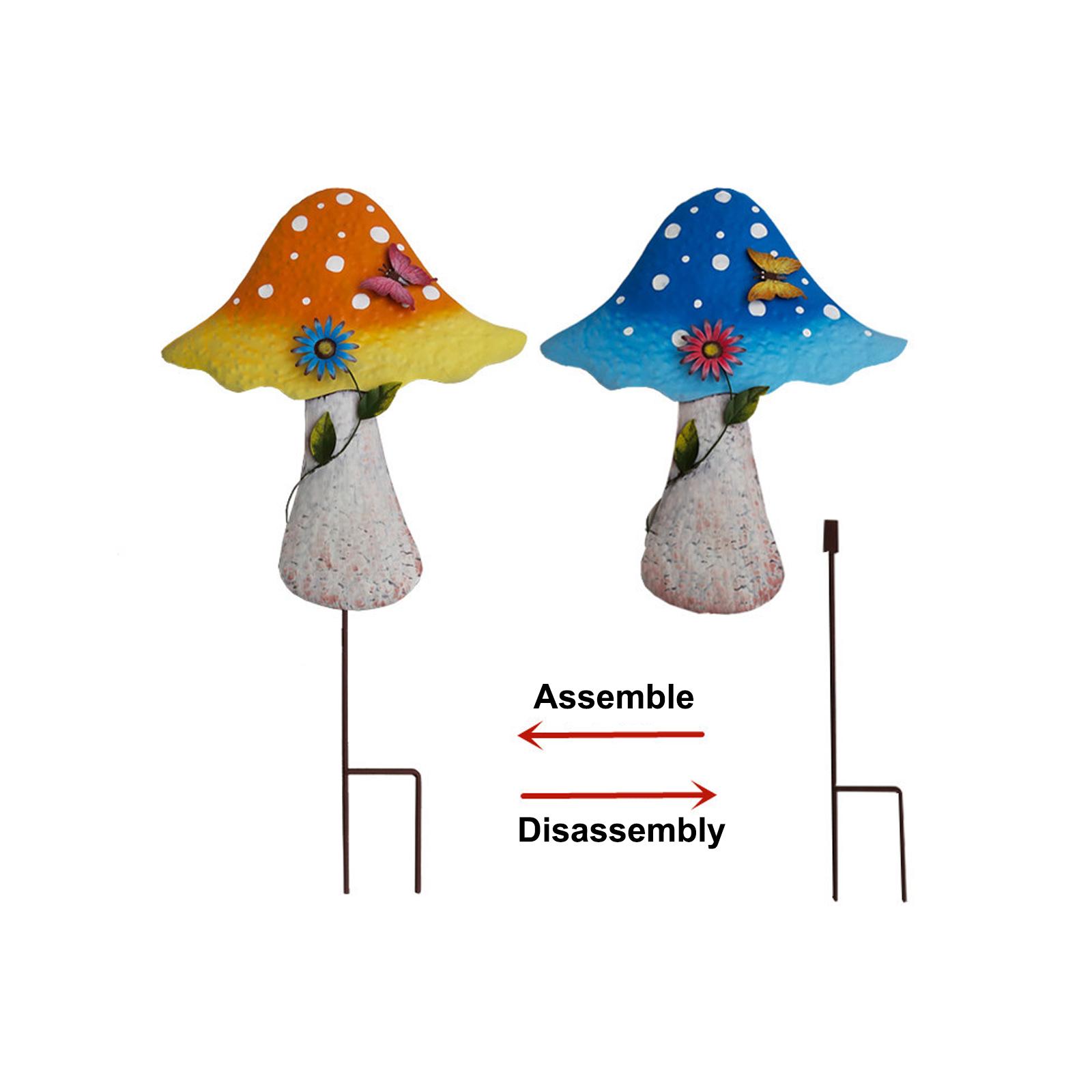Металлический Железный Чайник Гриб Патио Сад Вставка Декоративный Садовый Колышек Type 2