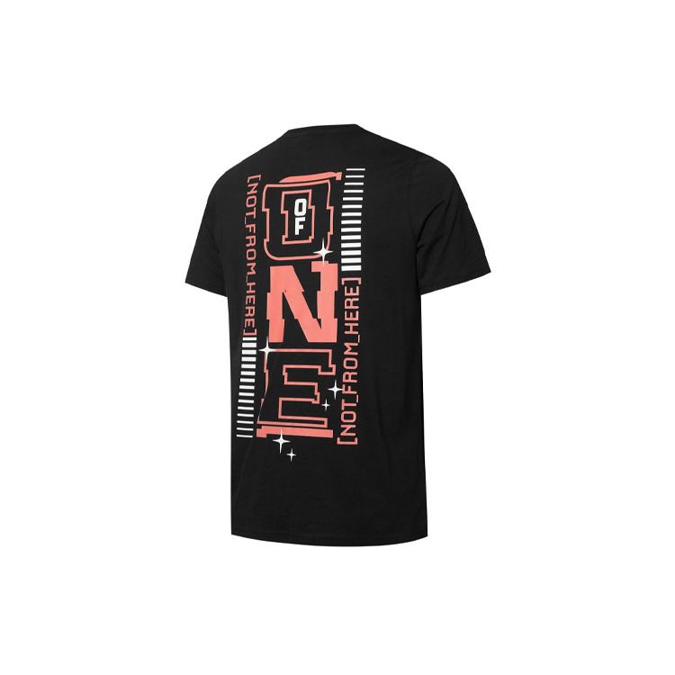 

Puma One Of One Letter Print Basketball Sports Crew Neck Short Sleeve T-Shirt Unisex Tops Black 535110-01 M