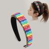Handcrafted Water Diamond Fashion Headband With Floral Pattern For Girls And Teens