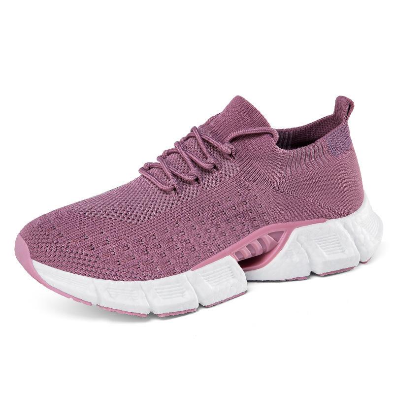 

2024 mesh sneakers men s breathable flying woven trendy shoes women s versatile fashion and lightweight couple casual running shoes 45