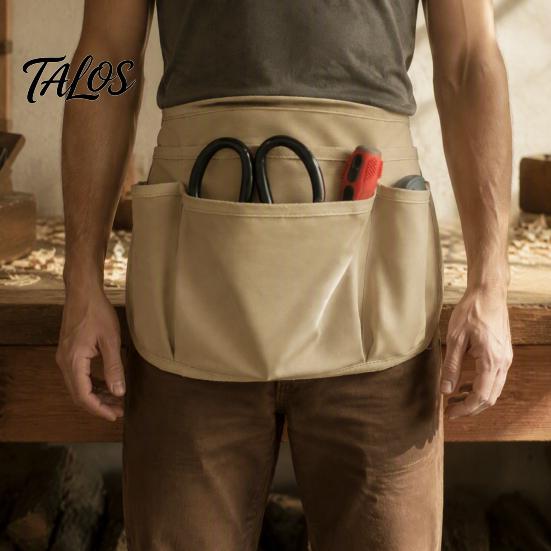 Professional Work Belt for Men Tool Bag with 12 Pockets, Waterproof Adjustable Apron Waist Carpenter Electrician, Heavy Duty Organizer Construction