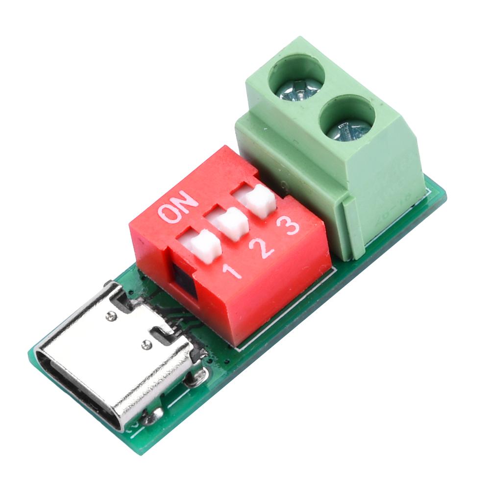 Type-C PD QC Trigger 5V~20V  Dial Code Adjustment DC Voltage Power Module Dial Adjustment Voltage Fast Charging Decoy Module