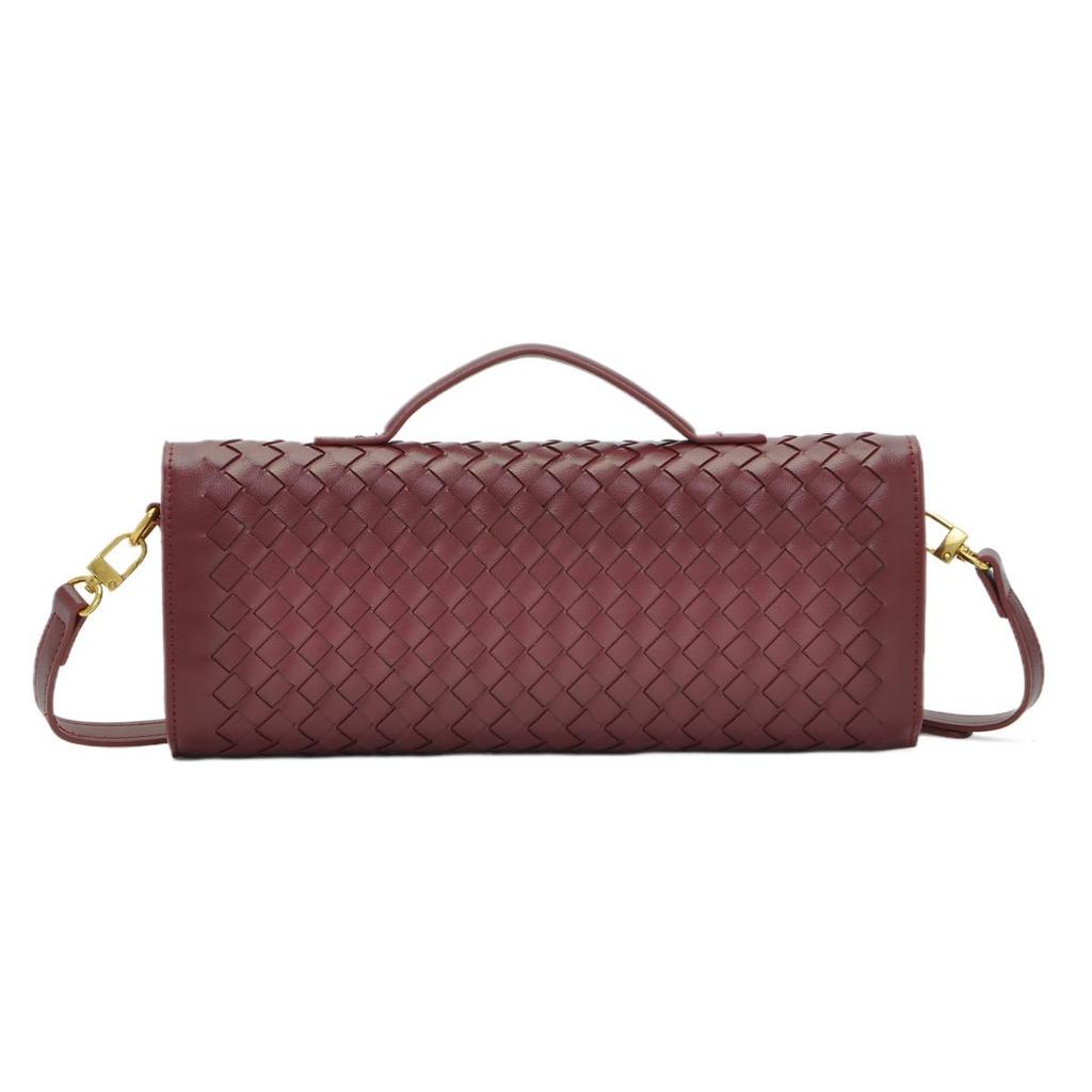2025 New Women's Woven One-shoulder Organ Bag