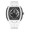 Tonneau Chronograph Skeleton Multifunction Waterproof Luminous Automatic Mechanical Wristwatch for Men Watch