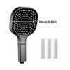 Multipurpose 13cm Gray Handheld Shower Set Bathroom Accessory for Home Bathrooms with Efficient Triples Filter Designs