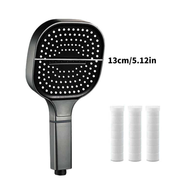 Multipurpose 13cm Gray Handheld Shower Set Bathroom Accessory for Home Bathrooms with Efficient Triples Filter Designs