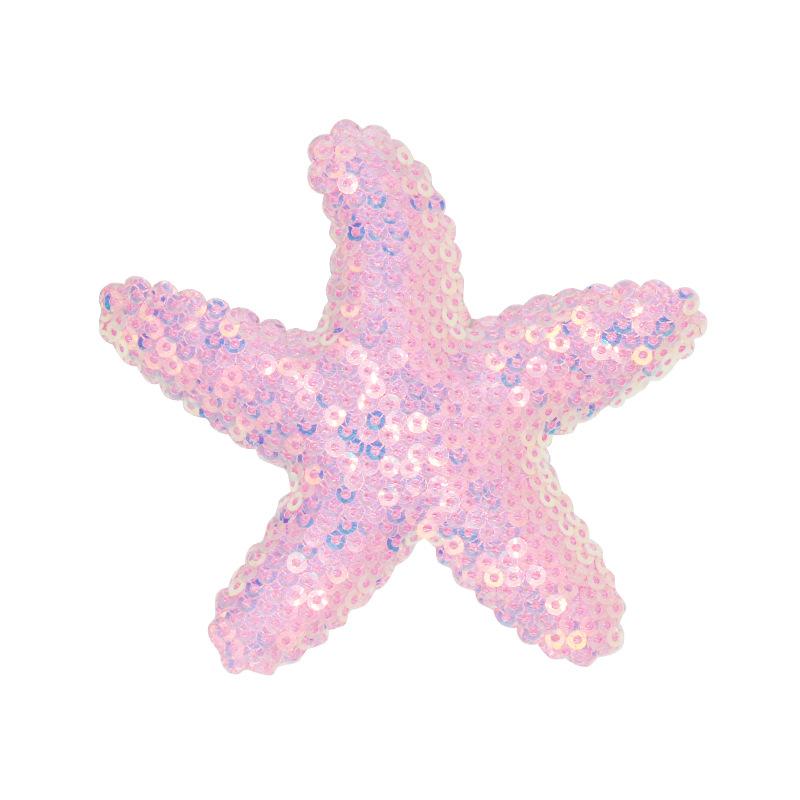 Starfish Hair Clips Pink Sequins Hair Pins Sea Star Alligator Hair Clips Barrettes Glitter Sea Shell Beach Hair Accessories
