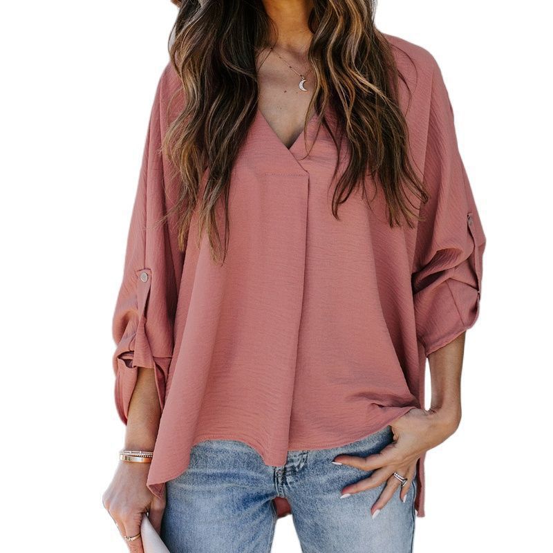 Solid Casual Loose Blouses For Women Fashion Autumn Vintage Women's Oversized Shirts And Blouses Elegant Youth Female Tops Plus Size