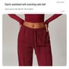 Zechuang Women's High Waist Wide Leg Casual Sports Sweater Suit - Slim, Long Sleeve, Comfortable for Running & Fitness, Style 8933