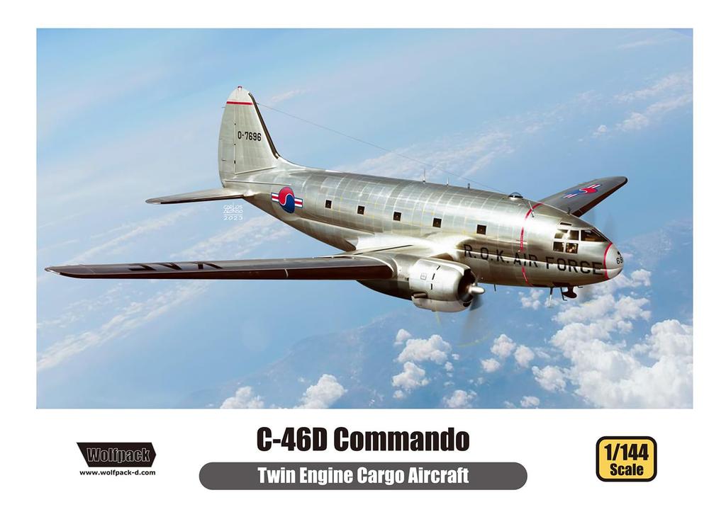 Wolfpack Design 1/144 Korean C-46D Commando Premium Edition Plastic Model Kit WOLWP14003