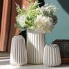 White Ceramic Vase -Set of 3 Boho for Modern Home Decor, Nordic Minimalism Decor Office Entryway Living Room Centerpiece