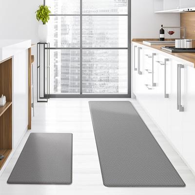 Nueva Alfombra de Cocina Simple de Color Sólido Larga de Cuero PU para el Hogar Impermeable Antideslizante Antimanchas de Aceite