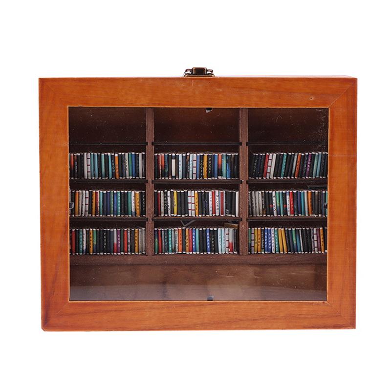 Creative Anti-Anxiety Bookshelf Miniature Book Match Boxes Gift Shake Away Your Anxiety Doll House Decoration Gifts