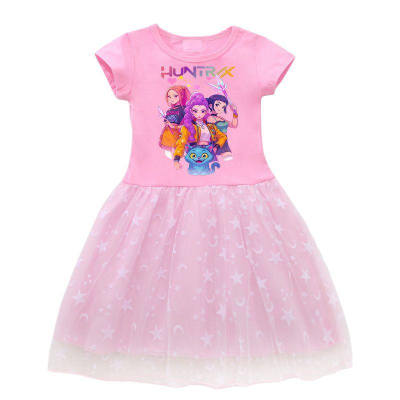 Rochie Drăguță Kpop Vânătoare de Vrăjitoare pentru Copii, Rochie de Tulle de Prințesă de Vară pentru Fete