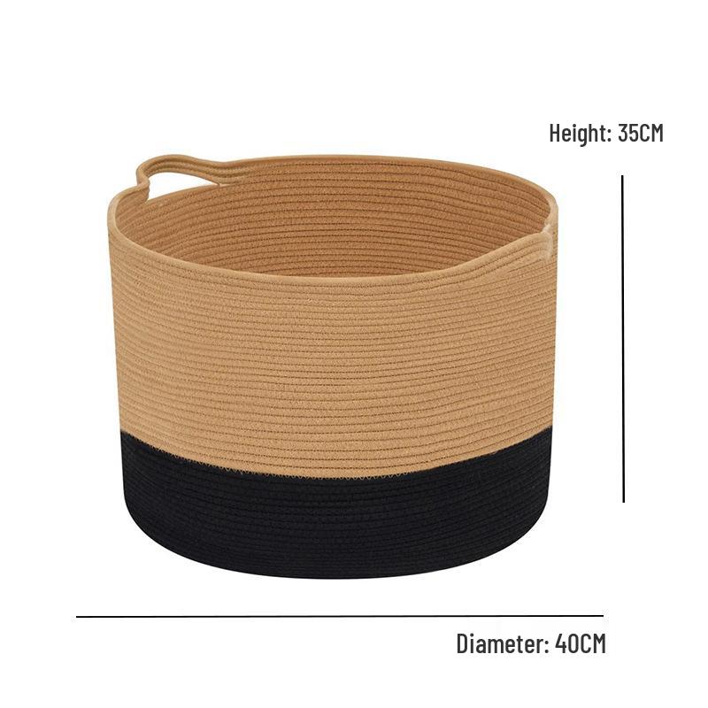 Korb aus gewebtem Baumwollseil im nordischen Stil für Wäsche, Spielzeug und Aufbewahrung