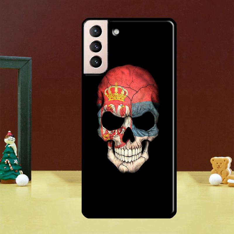 Serbia Flag Case For Samsung Galaxy S23 S21 S22 Ultra S8 S9 S10 Note 10 Plus Note 20 Ultra S20 FE Cover