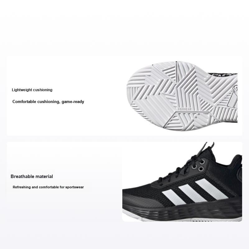 adidas Own The Game 2.0 J Black White Kids Sneakers Core-Black Cloud-White Carbon H01558