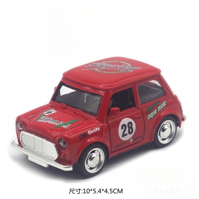 1:36 Alloy Mini Q Version Model Painting, Pull Back Door Alloy Car Model Cake Ornament, Cross-border Hot Sale