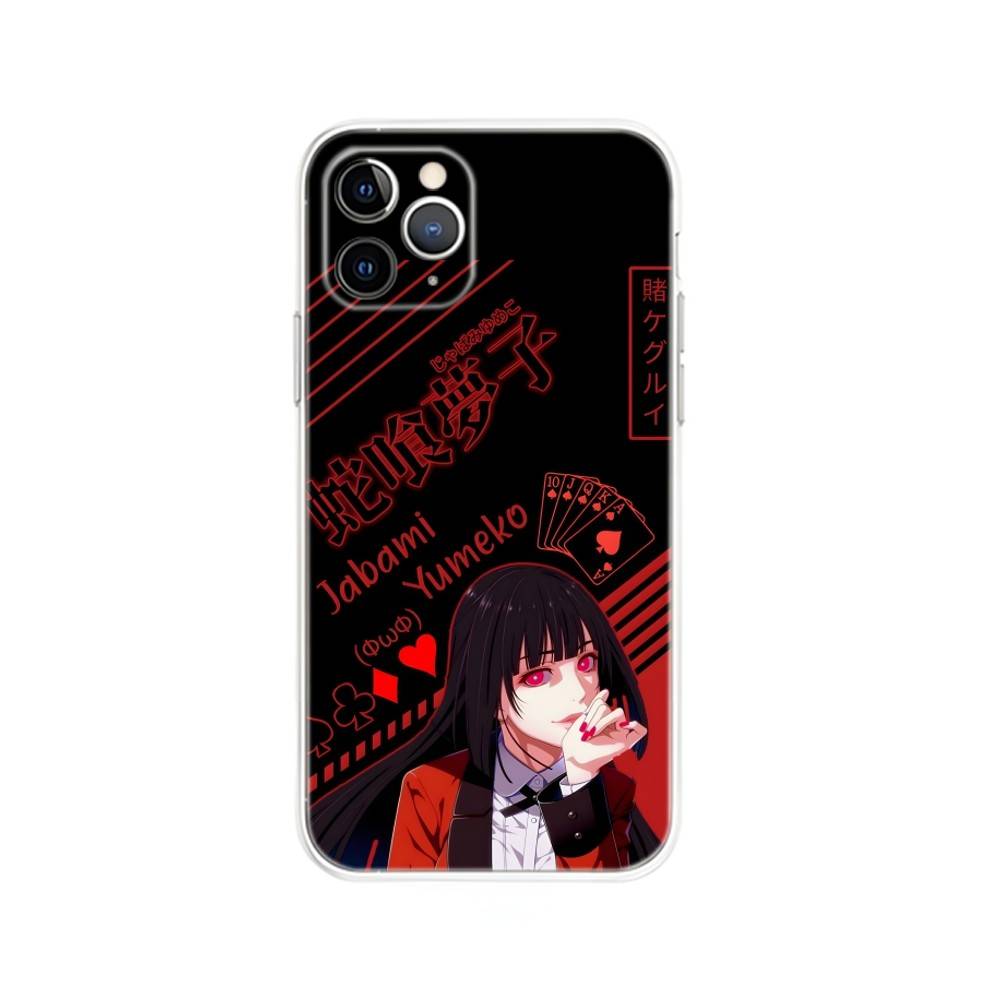 K-Kakegurui Yumeko Phone Case For iPhone 17,16,15,14,13,12,Mini,11,Pro,Max,Plus,Air,X,XR,XS,8,SE,2020, Transparent Cover