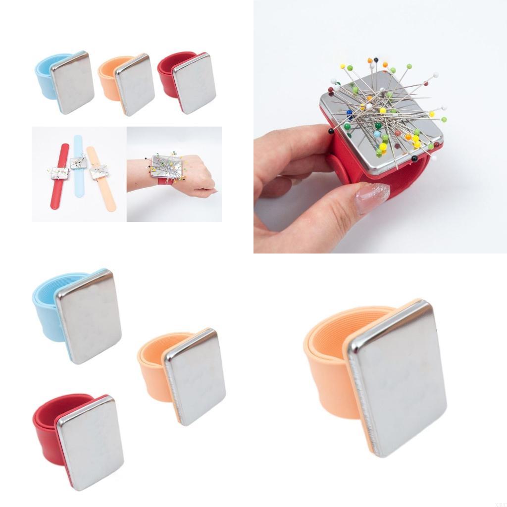 Sewing Needle Cushion Holder Sewing Pins Storage Slap Bracelet X3UC
