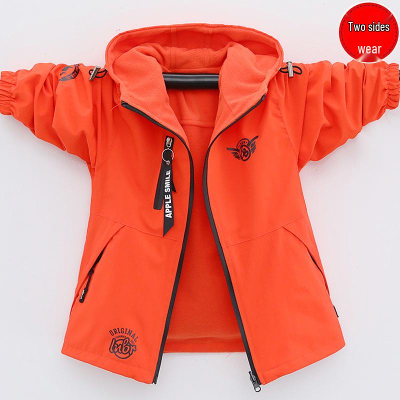 

Детская двусторонняя куртка с флисовой подкладкой - Коллекция весна/осень 2025 для детей 120 cm