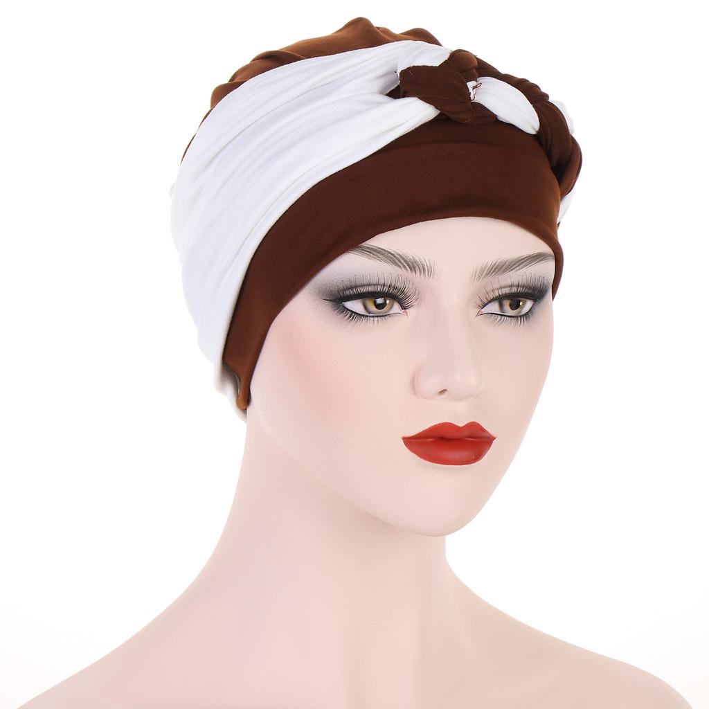 Comfortable Polyester Turban Hat With Braid Design For Men And Women
