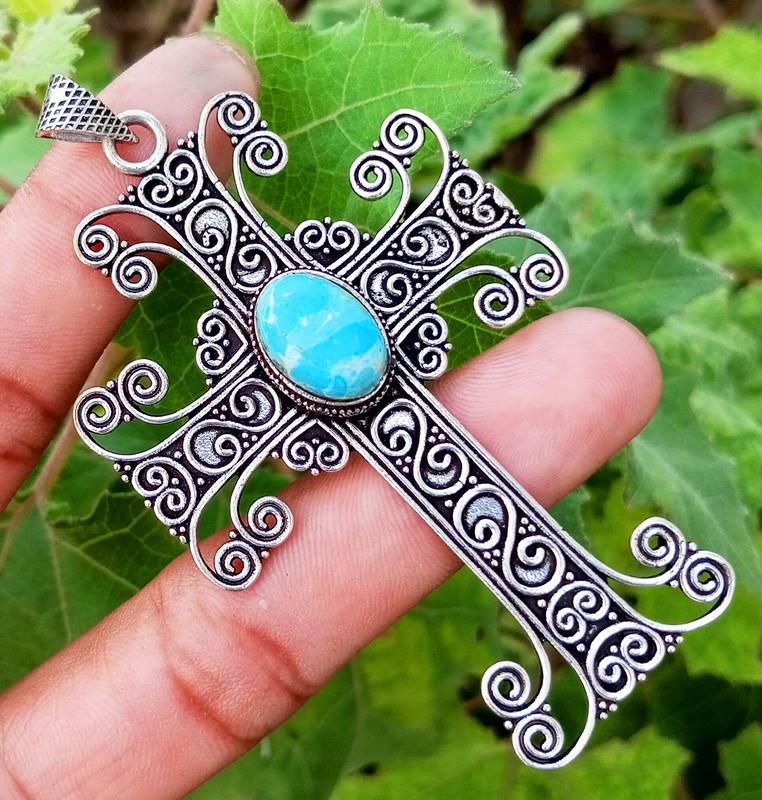 

Драгоценный камень Ларимар, стерлинговое серебро 925 пробы, позолоченный, успокаивающий кулон, ювелирные изделия CCP-P3