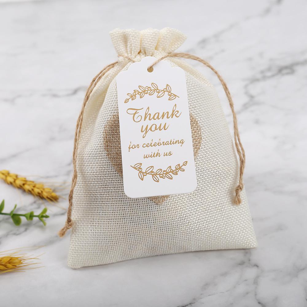 100pcs Gold Foil Thank You Tag Packing Decoration Boxes Card Wrapping Hang Label Diy Wedding Party Handmade Gift Tags 4.5x9.5cm