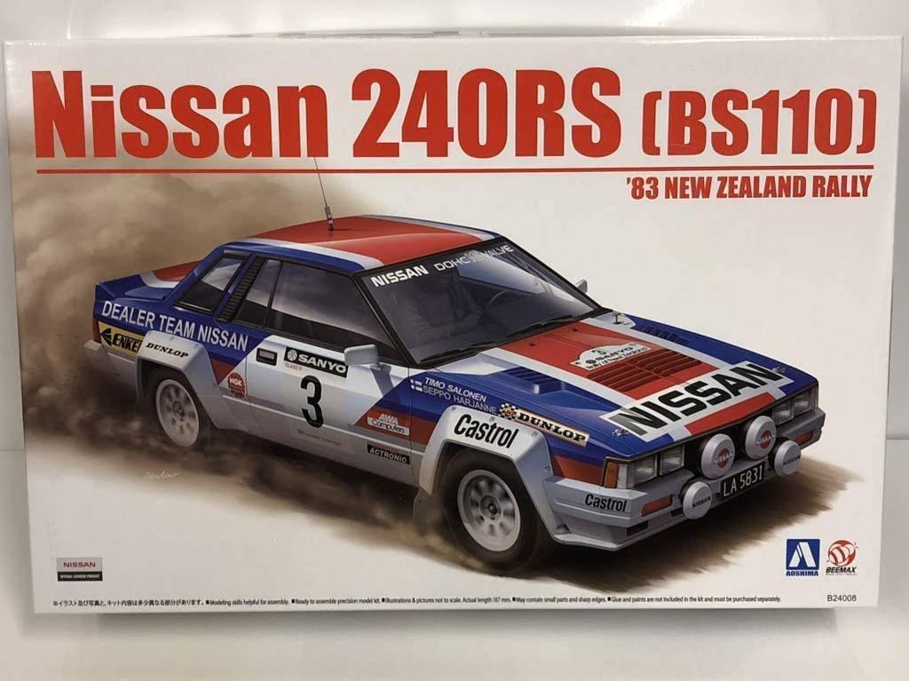 Aoshima Bunka Kyozai 1/24 BEEMAX Series No. 7 Nissan 240RS 1983 New Zealand Rally Specification Plastic Model