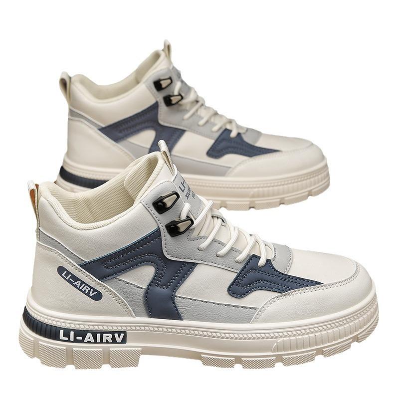 Frühling und Herbst Werkzeug Sport Trend Schuhe Herrenschuhe Lässig Vielseitige Board Schuhe Plateau Schneestiefel Outdoor High Top Martin Stiefel