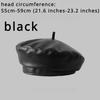 Women Faux Leather Beret Hat Solid Cap Adjustable Retro Casual Beret Hat Chic