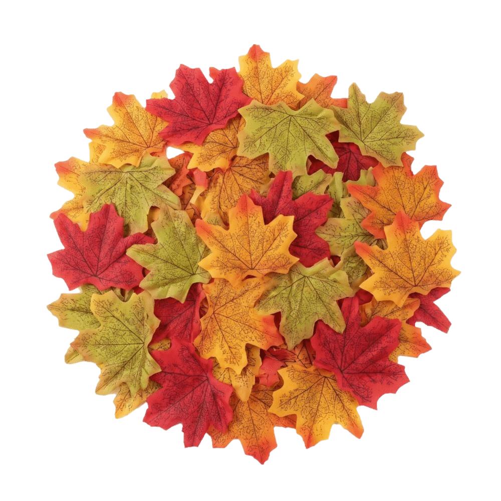 500 PCS Lightweight Design Fake Autumn Leaves 500 Pieces Artificial Fall Leaves Party Table Decor