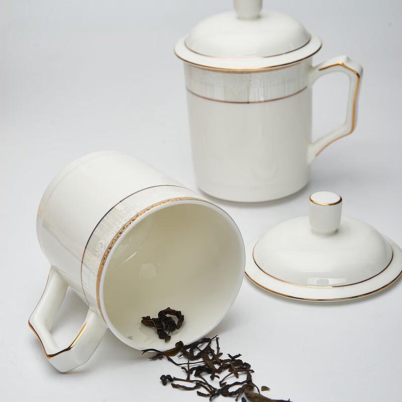 Qianxing Gold-Painted Ceramic Conference Mug