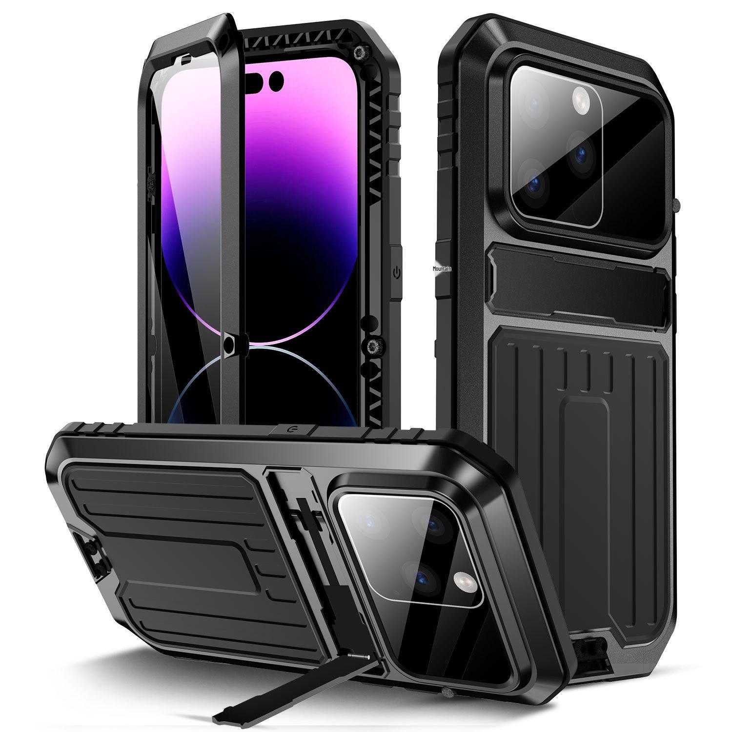 

Armor Bracket Three-Proof Shell for Apple iPhone 13 Pro Max & iPhone 14 Pro - Drop-Proof, Durable Protection, Hot Seller 13 Pro