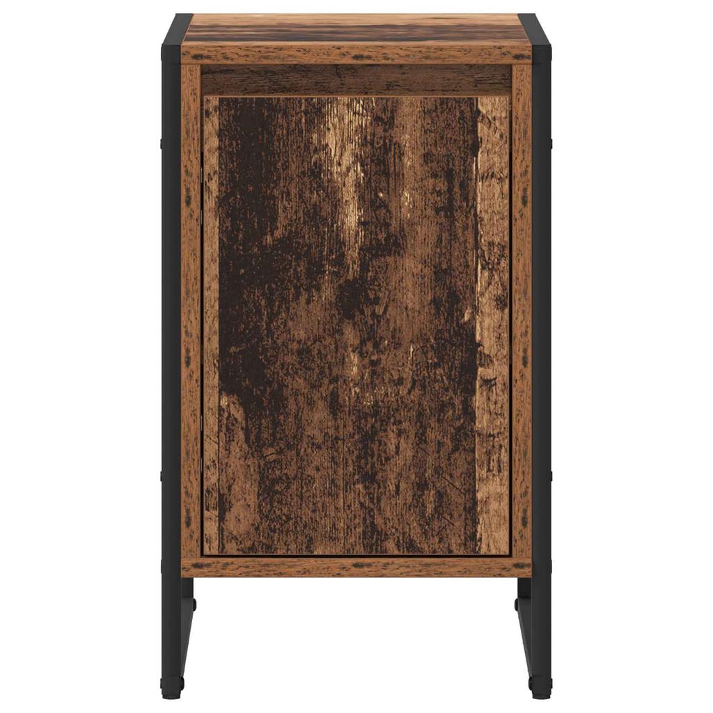 Nightstand Set of 2 Reclaimed Wood Look 39.5 X 30 X 50 Cm Engineered Wood