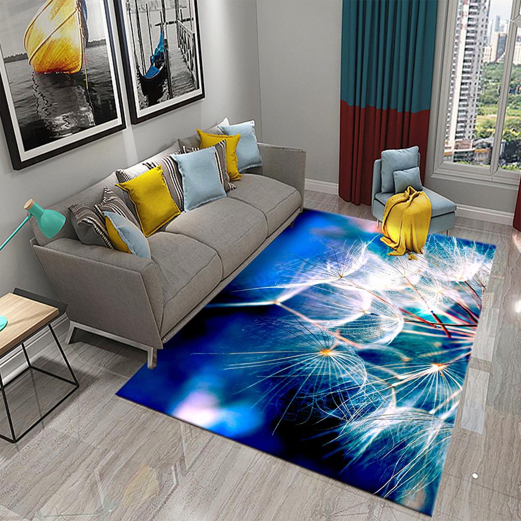 Bathroom Bedroom Living Room Rug Kitchen Home Entrance Floor Decoration Dandelion Pattern Rug Door Mat Anti-Slip