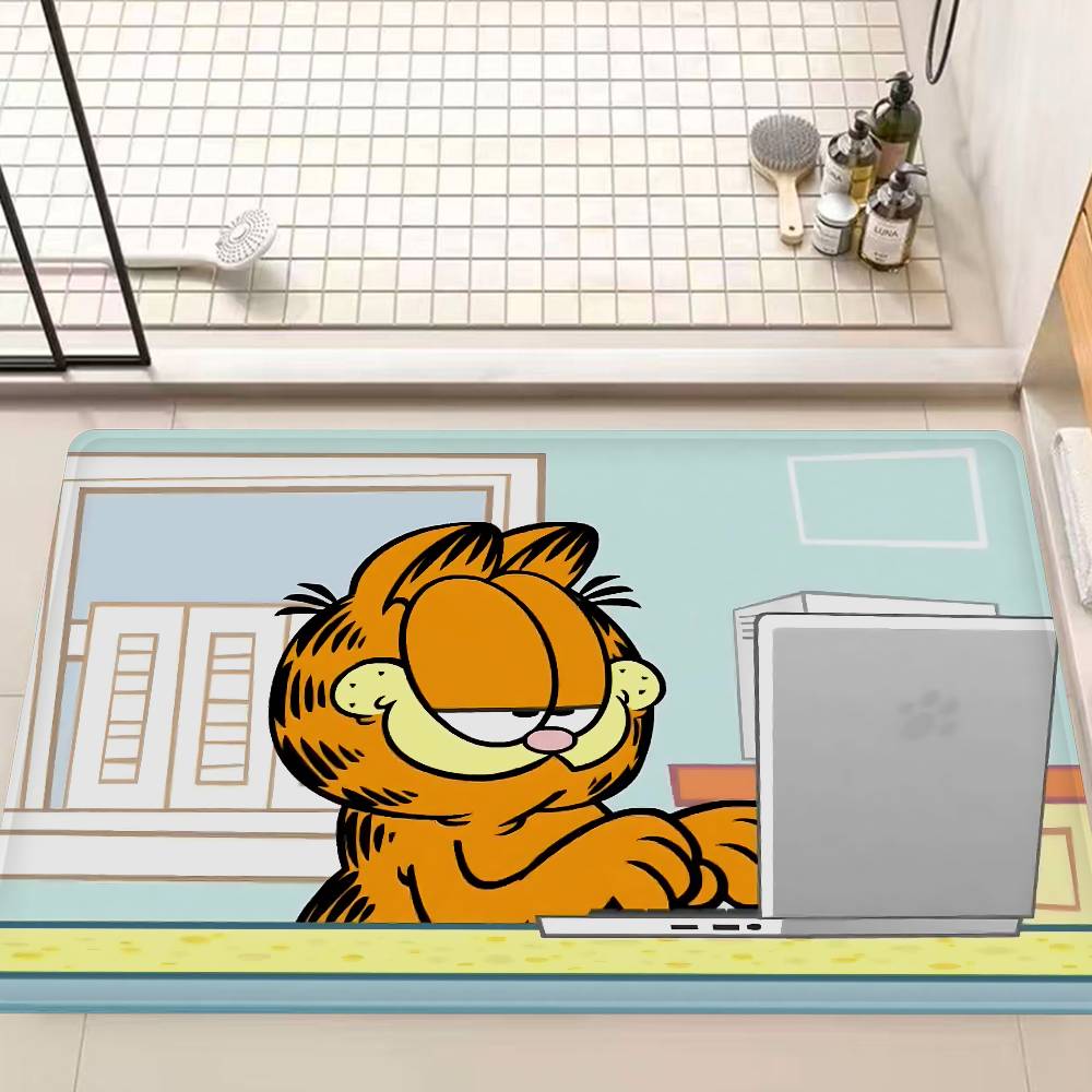 Anime G-Garfield Süße Katze Küchenmatte Kinderzimmer Schlafzimmer Dekoration Balkon Rutschfeste Fußmatte Wohnzimmer Alfombra