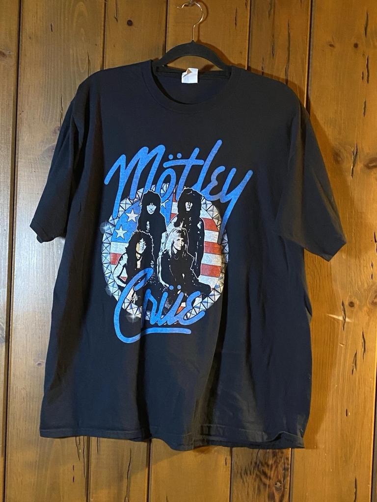 T-shirt Foto di Gruppo Mötley Crüe Band Rock Heavy Metal Nera Taglia 2XL