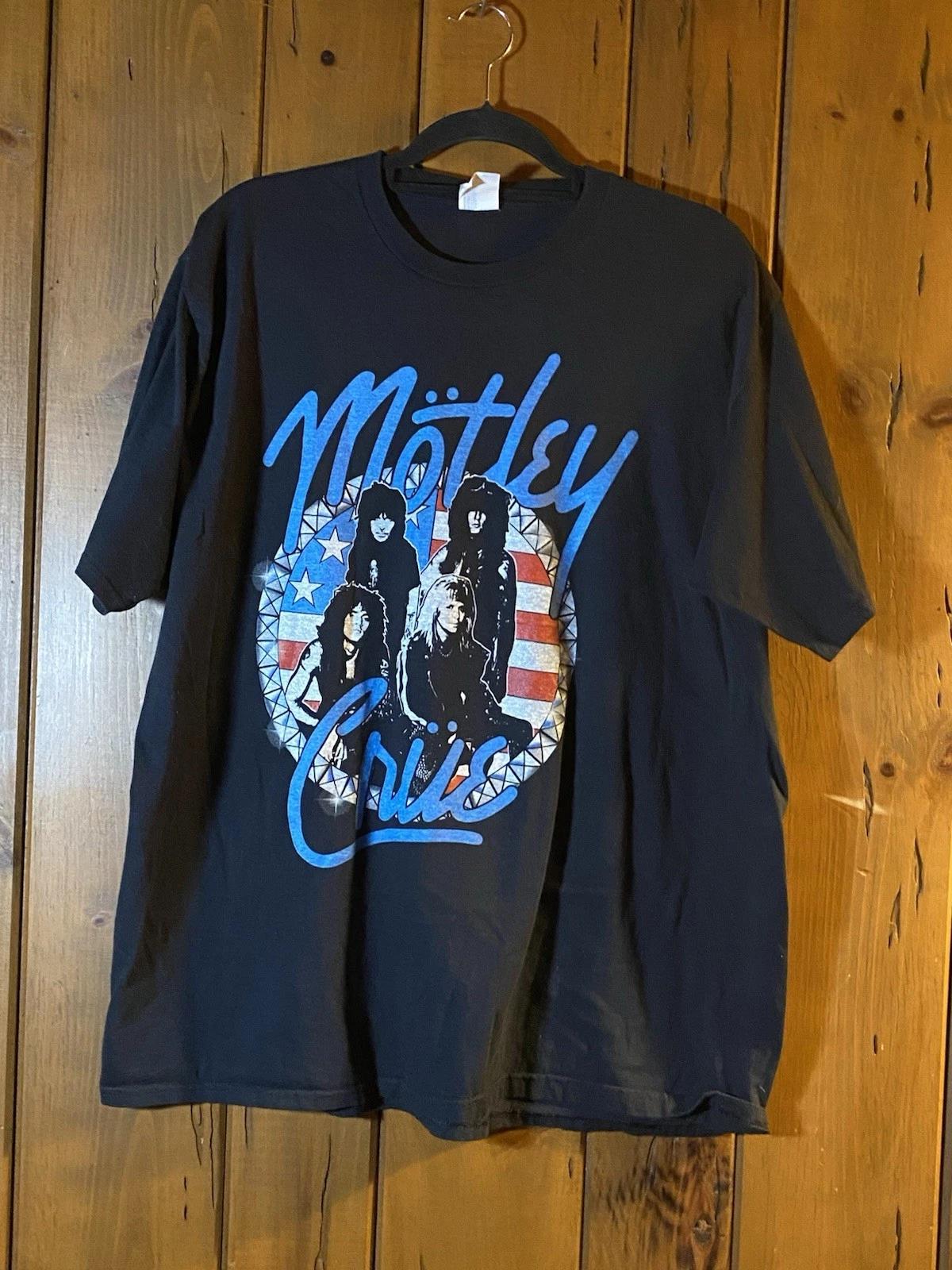 Mötley Crüe Group Photo T-Shirt Rock Band Heavy Metal Black Size 2XL 2XL