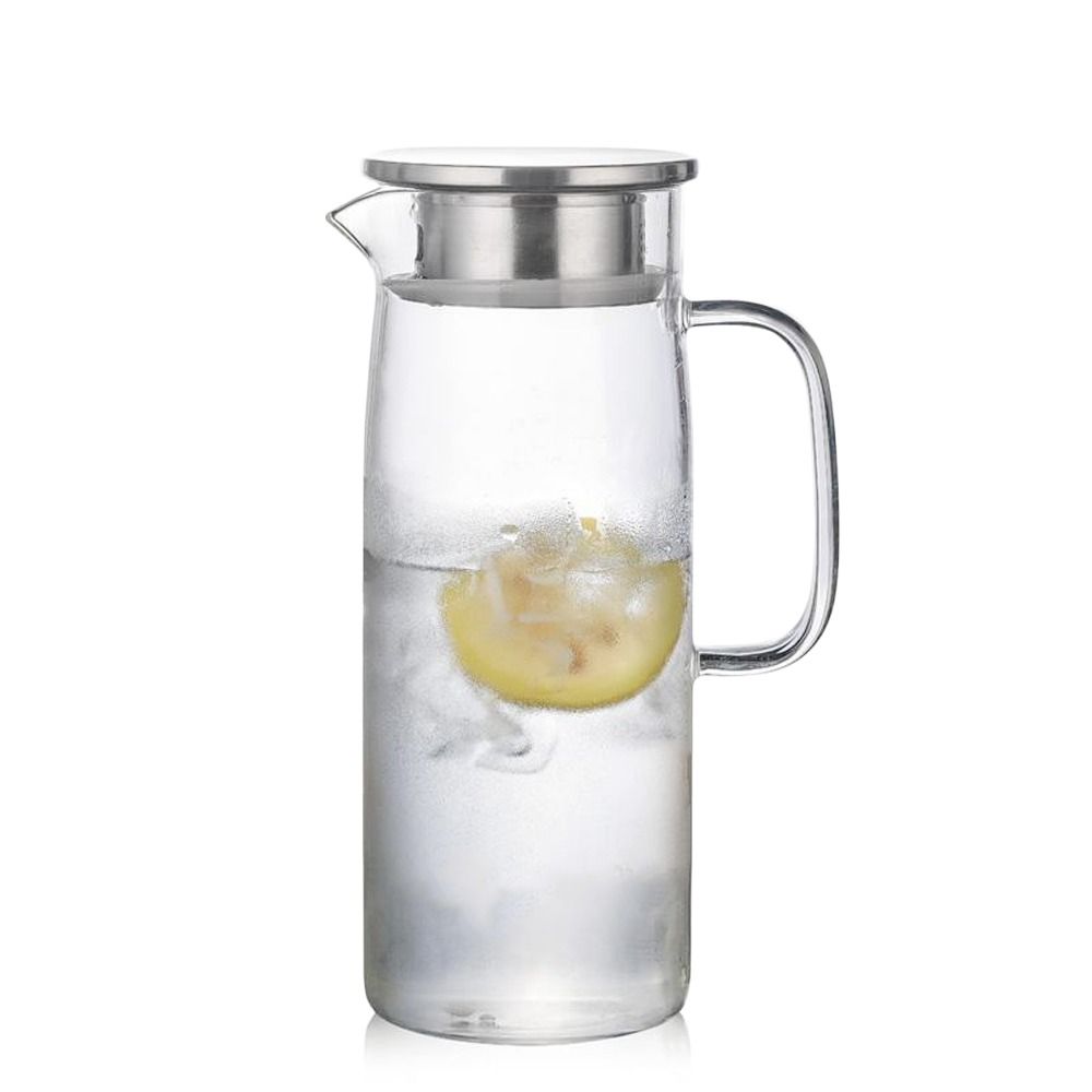 1/1.2/1.5L Transparent Summer Glass Teapot Heat-Resistant Flower Tea Set Puer Kettle Cup Home