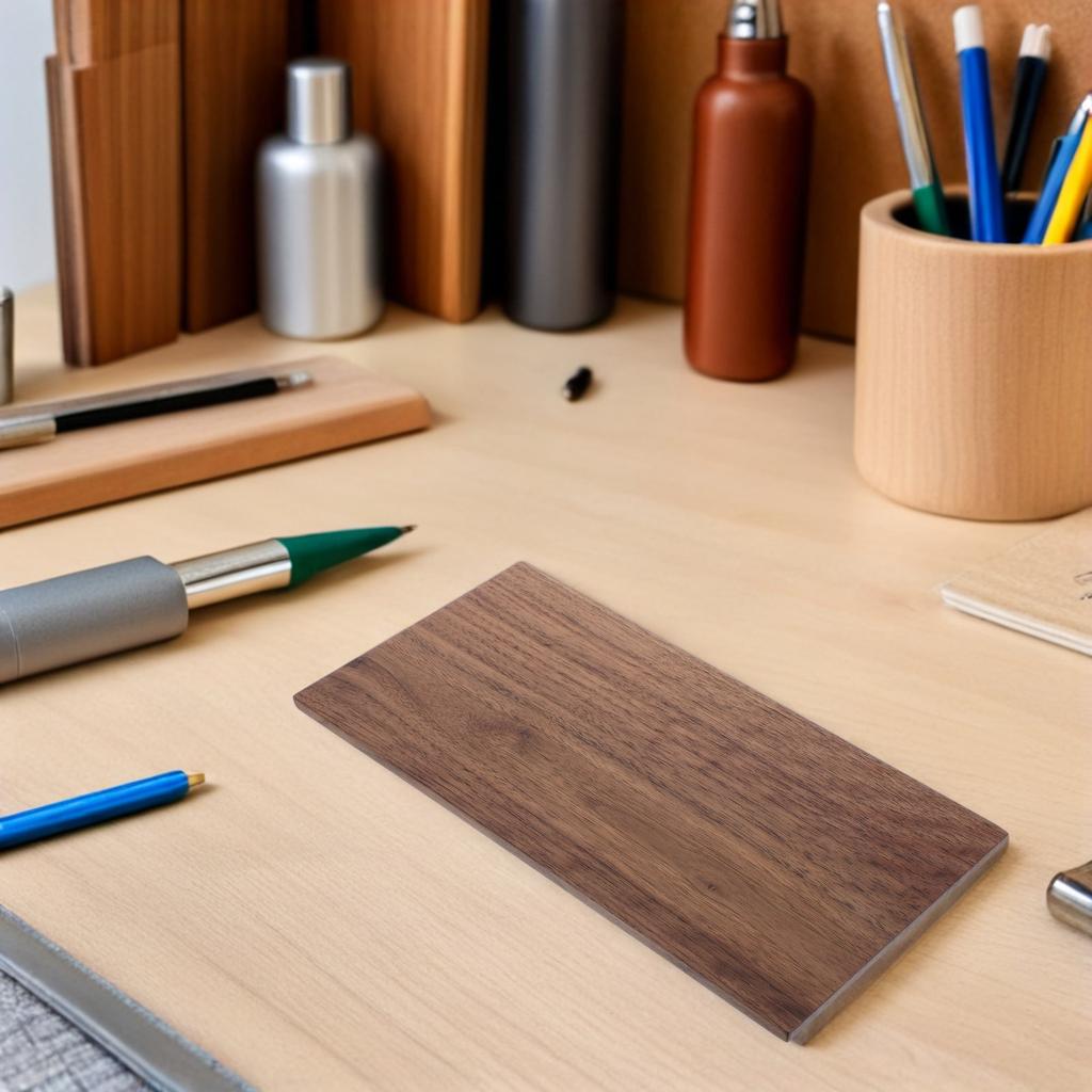 Unfinished Walnut Wood Sheet 11.8x5.9 Inch Natural Wood Grain Board for DIY Craft Projects Sign Making Engraving Plaque Shelf