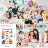 Cute Cartoon Themed Birthday Party Interactive Parent Child Puzzle Diy Stickers Pack
