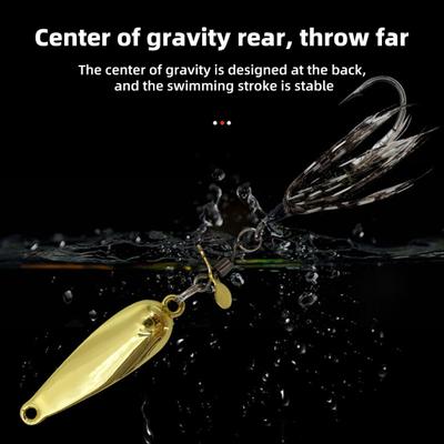 5 Stück 9,1 cm/3,2 g 9,3 cm/4,5 g 9,7 cm/7 g Fliegenfischen Köder mit Spinnerblatt Weitwurf Rotierende Pailletten Löffel Spinnerbait Bass Angelzubehör