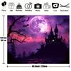 1Pcs Spooky Night Moonlight Castle Halloween Decoration Background Halloween Backdrop Decorations For Photo Studio Booth Party