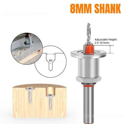 Router Bit Screw Drill Bit 8/10mm Hole Countersink Drill Tools And Gadgets Milling Cutter Demolition 2.8/3.0/3.2/3.5/4.0mm Shank