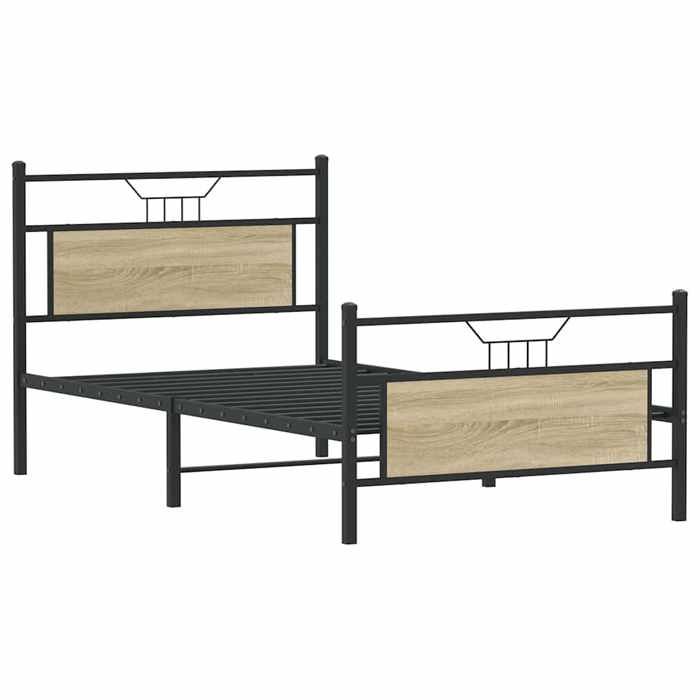 VidaXL Bed Frames Without Mattress Sonoma Oak 100x200 Cm 4106805