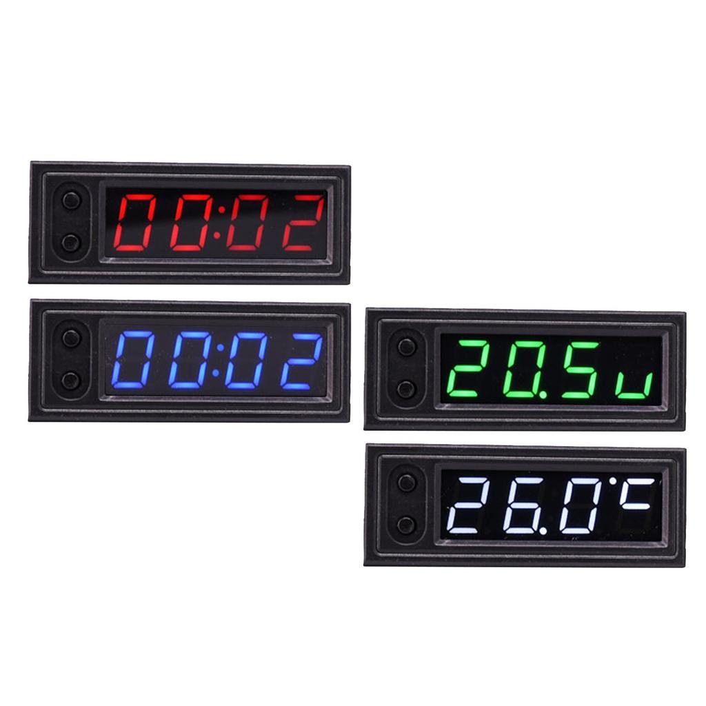 Samochodowy Zegar Woltomierz Termometr 3 w 1 Profesjonalny Bezpośredni Zamiennik Wysoka Wydajność Premium Wielofunkcyjny Trwały