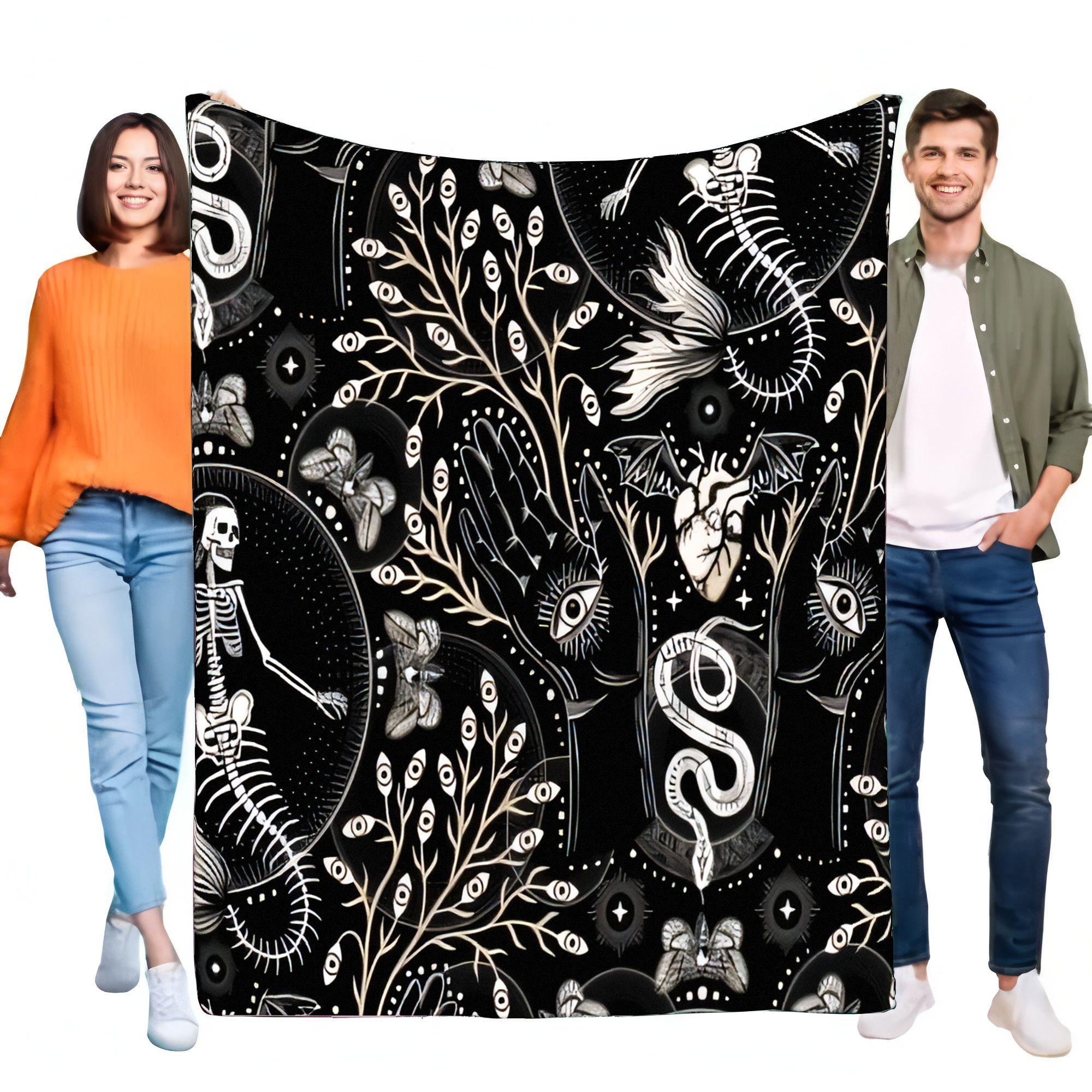 Haunted Hands Blanket Stylish Cozy Throw for Home Decor Lightweight Unique Gift for Halloween Lovers 75X95CM