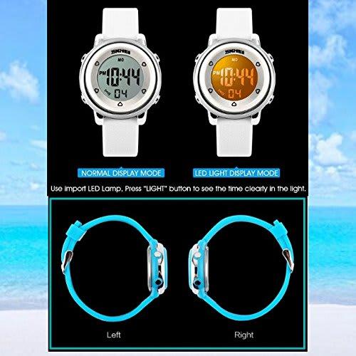 GAWZ JAPAN Kids' & Women's Round Digital Watch with Silicone Band, Perfect for Elementary School Students (Time Pre-Setting, Inspected in Japan), Wate